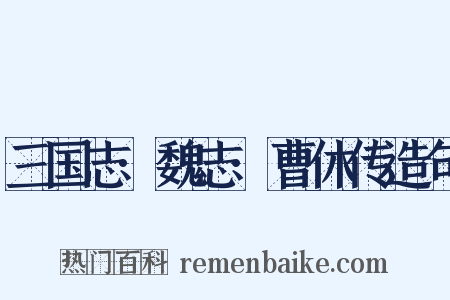 三国志·魏志·曹休传造句是什么意思的图片